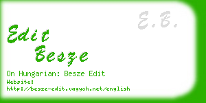 edit besze business card